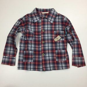 NWT BLU PONY VINTAGE 4 pocket flannel button shirt